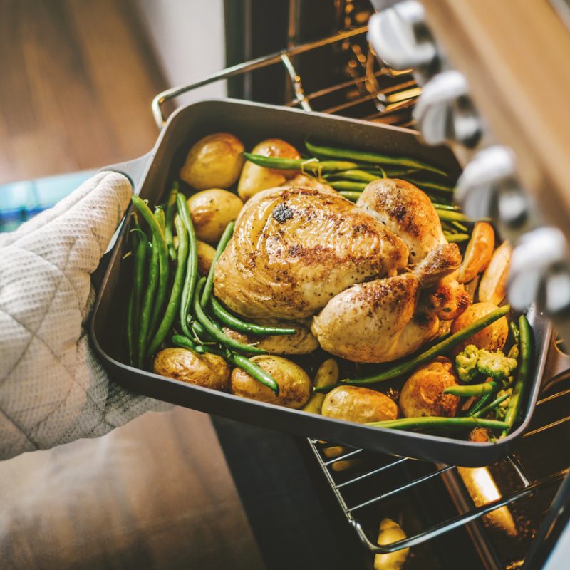 Food prepared from a repaired Rangemaster oven